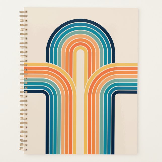 Colourful triple retro arches planner (Front)
