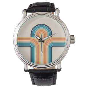 Colourful triple retro arches watch