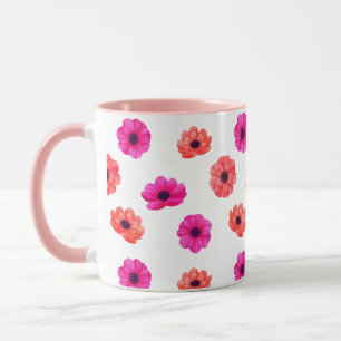 Colourful Tropical 3D Spring Flowers Pattern Mug