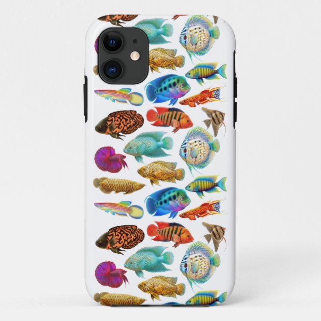 Colourful Tropical Aquarium Fish iPhone Case (Back)