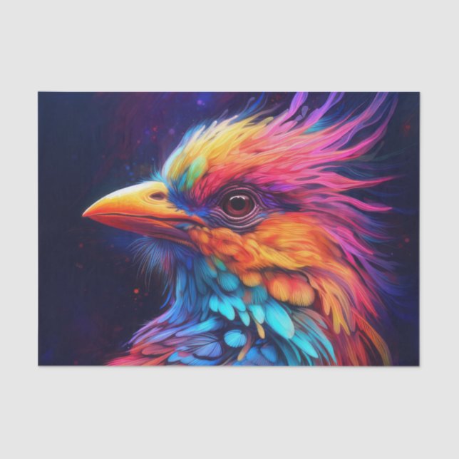 Colourful Tropical Bird Tissue Paper (Front)