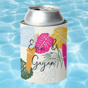 Colourful Tropical  Can Cooler