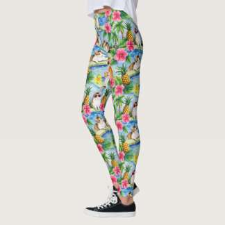 Colourful Tropical Cats Leggings