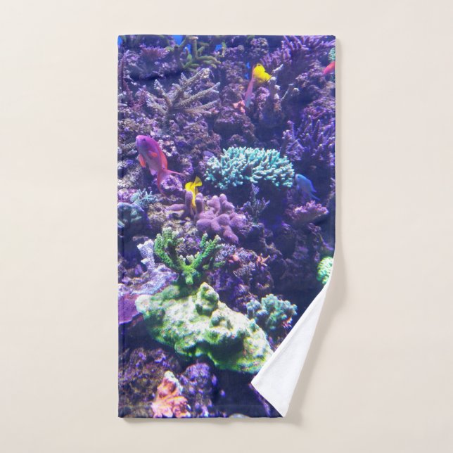 Colourful Tropical Fish Coral Reef Hand Towel (Hand Towel)