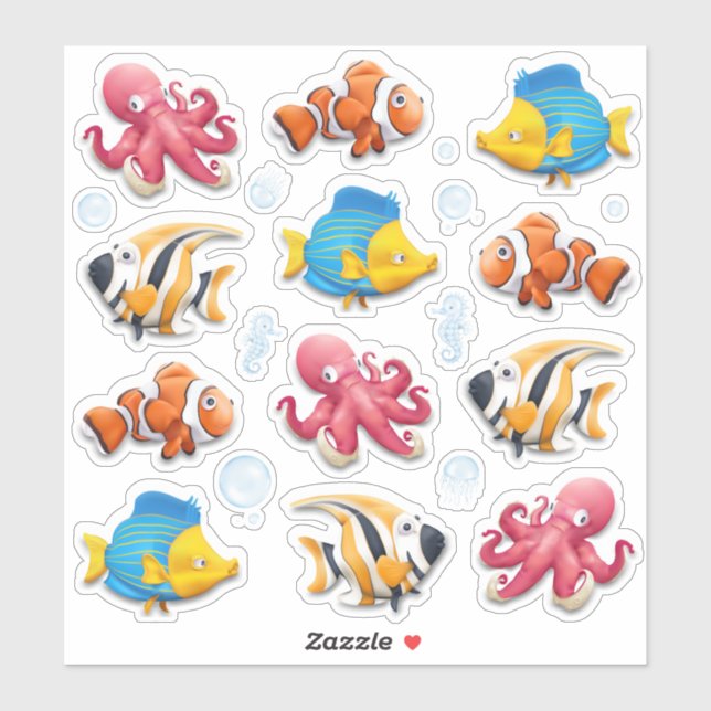 Colourful Tropical Fish Kid's (Sheet)