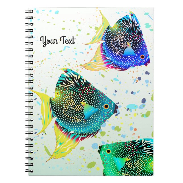 Colourful Tropical Fish Notebook (Front)