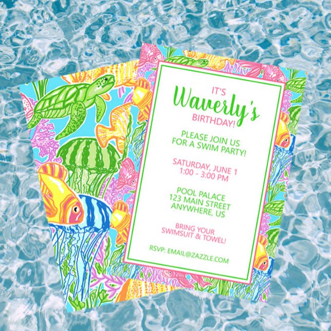 Colourful Tropical Fish Party Invitations (Creator Uploaded)