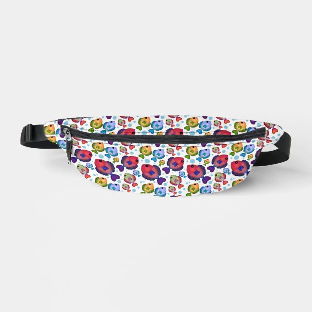 Colourful Tropical Fish Pattern  Bum Bags (Front)