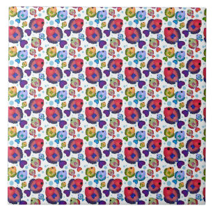 Colourful Tropical Fish Pattern Tile