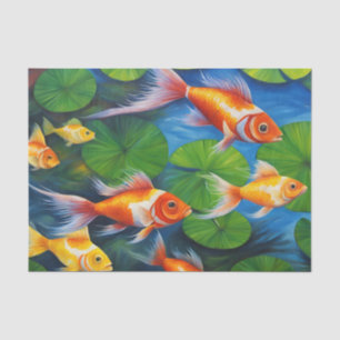 Colourful Tropical Fish Swimming in the Pond  Tissue Paper
