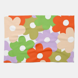 Colourful Tropical Floral Botanical Spring Summer Tea Towel
