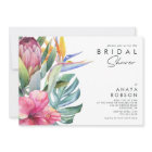 Colourful Tropical Floral Bridal Shower Invitation