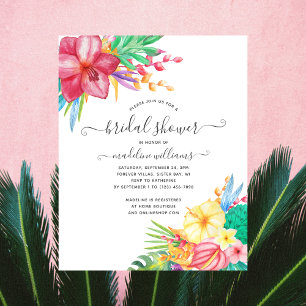 Colourful Tropical Floral Bridal Shower Invitation Flyer