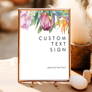Colourful Tropical Floral Cards and Gifts Custom Poster