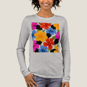 Colourful Tropical Floral Graphic T-Shirt – Vibran Tri-Blend Shirt
