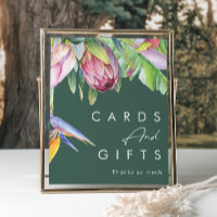 Colourful Tropical Floral | Green Cards and Gifts