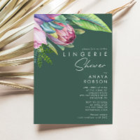 Colourful Tropical Floral | Green Lingerie Shower