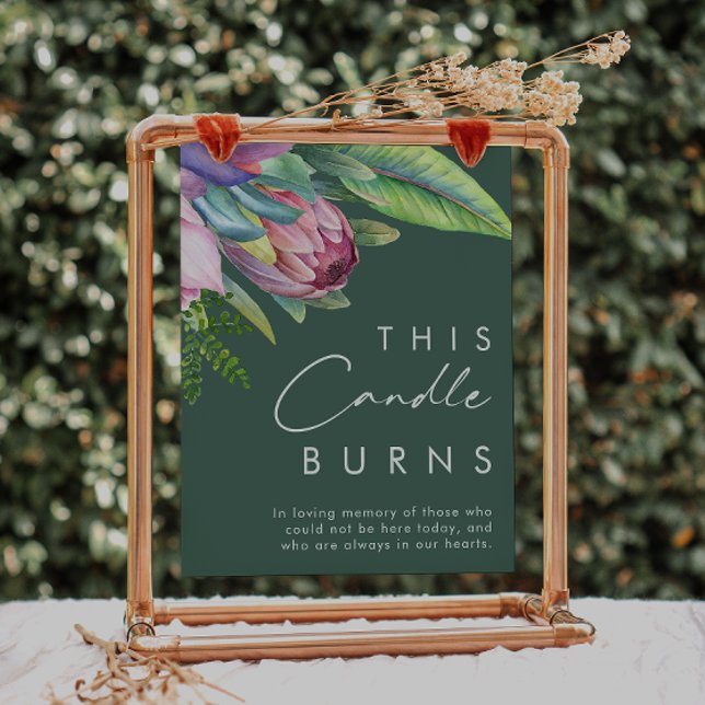 Colourful Tropical Floral | Green This Candle Burn Poster (Creator Uploaded)