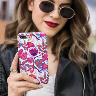 Colourful, Tropical Floral Pattern Samsung Galaxy Case