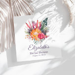 Colourful Tropical Flowers Bridal Shower Napkin<br><div class="desc">Elevate the elegance of your bridal shower tablescape with our Colourful Tropical Flowers Bridal Shower Napkin! Set against a crisp white background, these napkins feature a vibrant display of tropical flowers, infusing your celebration with a touch of exotic charm. Each napkin is crafted with attention to detail, combining practicality with...</div>