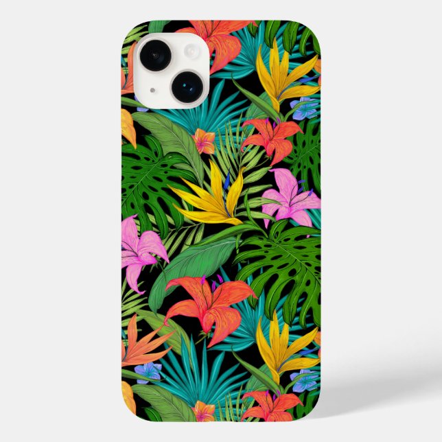 Colourful Tropical Flowers Case-Mate iPhone Case (Back)