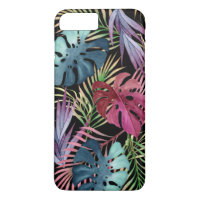 Colourful Tropical Foliage Botanical Pattern