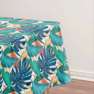 Colourful Tropical Foliage Leaves Rectangle Tablecloth