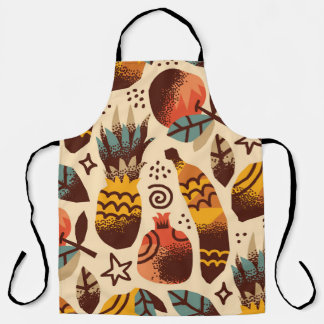 Colourful Tropical Fruit Mix Pattern Apron