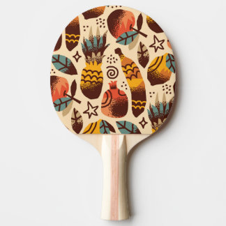 Colourful Tropical Fruit Mix Pattern Ping Pong Paddle