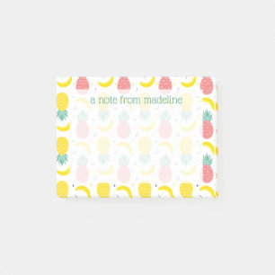 Colourful Tropical Fruit Pattern Post-it Notes