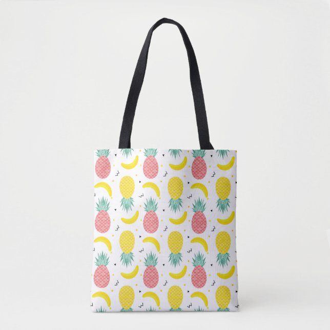 Colourful Tropical Fruit Pattern Tote Bag (Front)