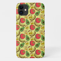 Colourful tropical fruit seamless pattern