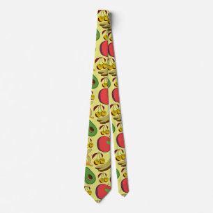Colourful tropical fruit seamless pattern tie