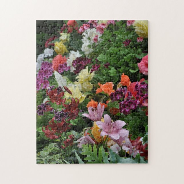 Colourful tropical garden jigsaw puzzle (Vertical)