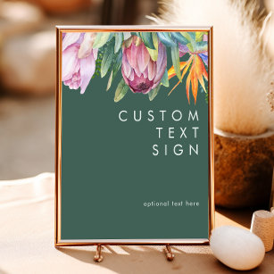 Colourful Tropical   Green Cards and Gifts Custom Poster