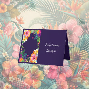 Colourful tropical hawaiian Floral guest card