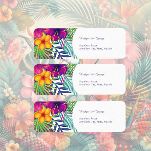 Colourful tropical hawaiian Floral Wedding