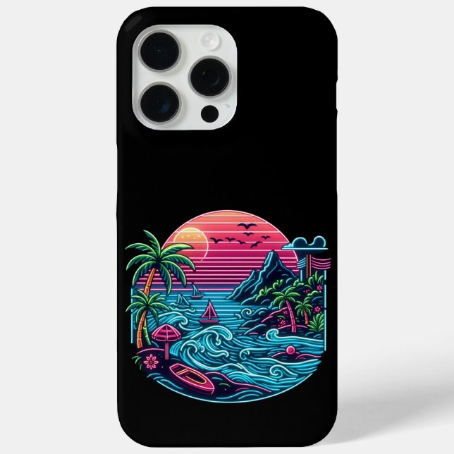 Colourful. Tropical/Hawaiian neon Case-Mate iPhone Case (Back)
