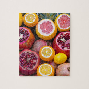 Colourful Tropical Healthy Lemon Citrus Fruits Jigsaw Puzzle