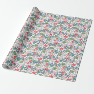 Colourful Tropical Jungle Seamless Print Wrapping Paper