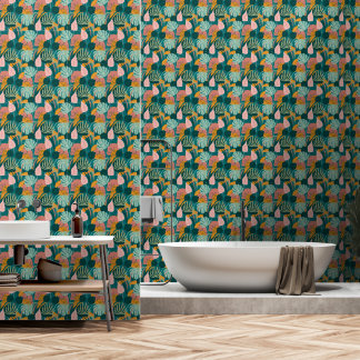 Colourful Tropical Jungle Wallpaper
