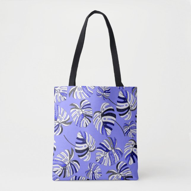 Colourful tropical leaves, modern luxury pattern. tote bag (Front)