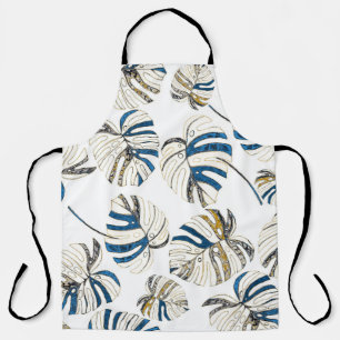 Colourful tropical leaves, modern pattern. apron