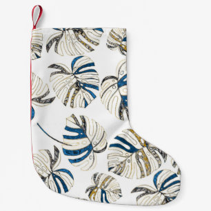 Colourful tropical leaves, modern pattern. small christmas stocking
