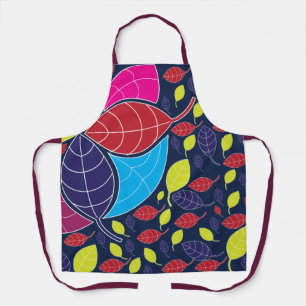 Colourful Tropical Leaves Nature Pattern  Apron