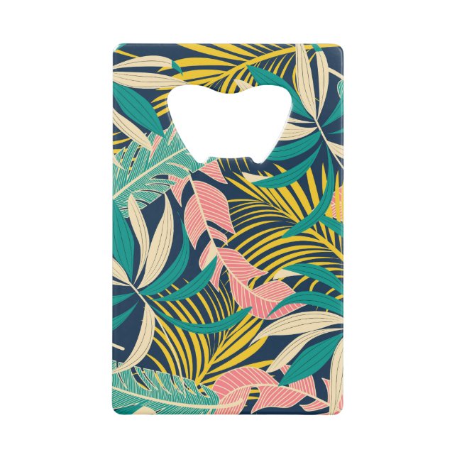 Colourful tropical leaves: summer pattern. (Front)