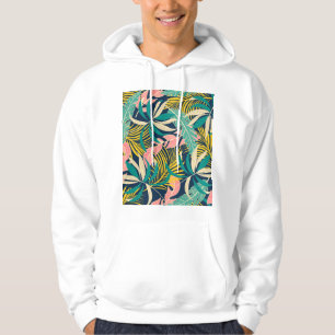 Colourful tropical leaves: summer pattern. hoodie