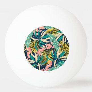 Colourful tropical leaves: summer pattern. ping pong ball