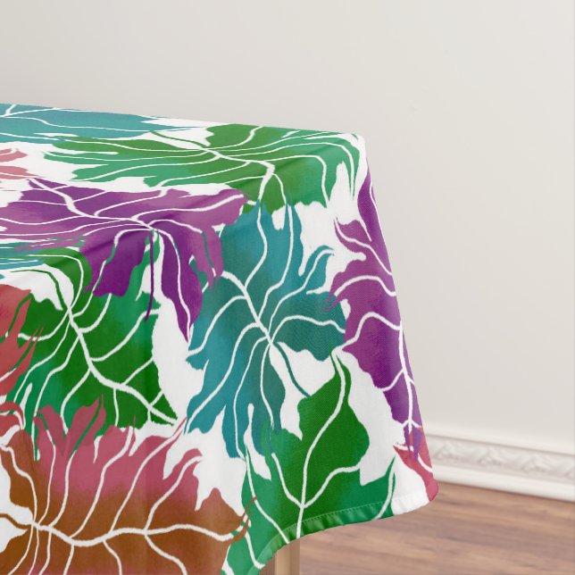 Colourful tropical leaves tablecloth (In Situ)