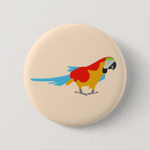 Colourful Tropical Macaw 6 Cm Round Badge